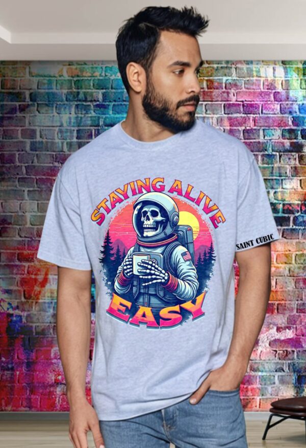 Staying Alive Graphic Oversized T-shirt